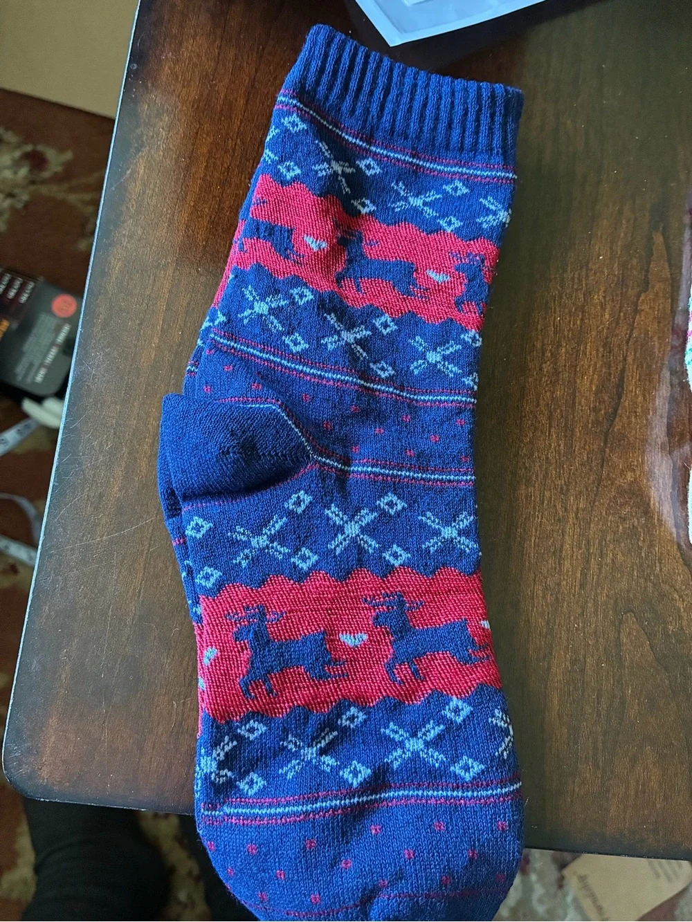Women’s Festive Reindeer Crew Socks - assorted colors. Runs a little small.